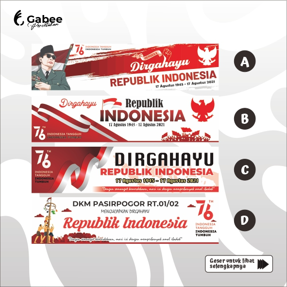 BANNER / SPANDUK / BACKDROP AGUSTUSAN / 17AN