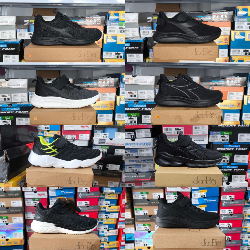 SEPATU ANAK KIDS DIADORA HITAM ORIGINAL