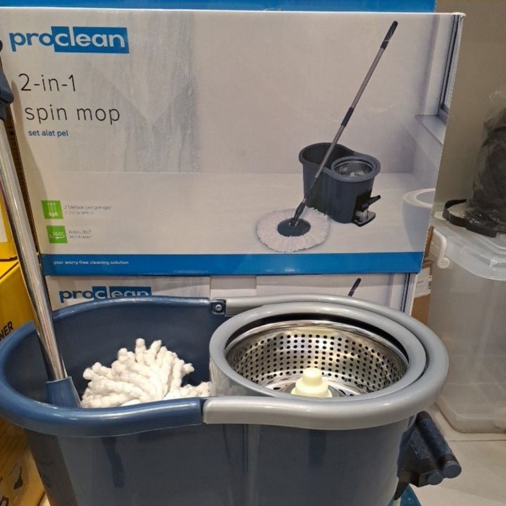 Spin Mop Orange 3 in 1 Pro Clean Alat Pel Set Lengkap 3 in 1