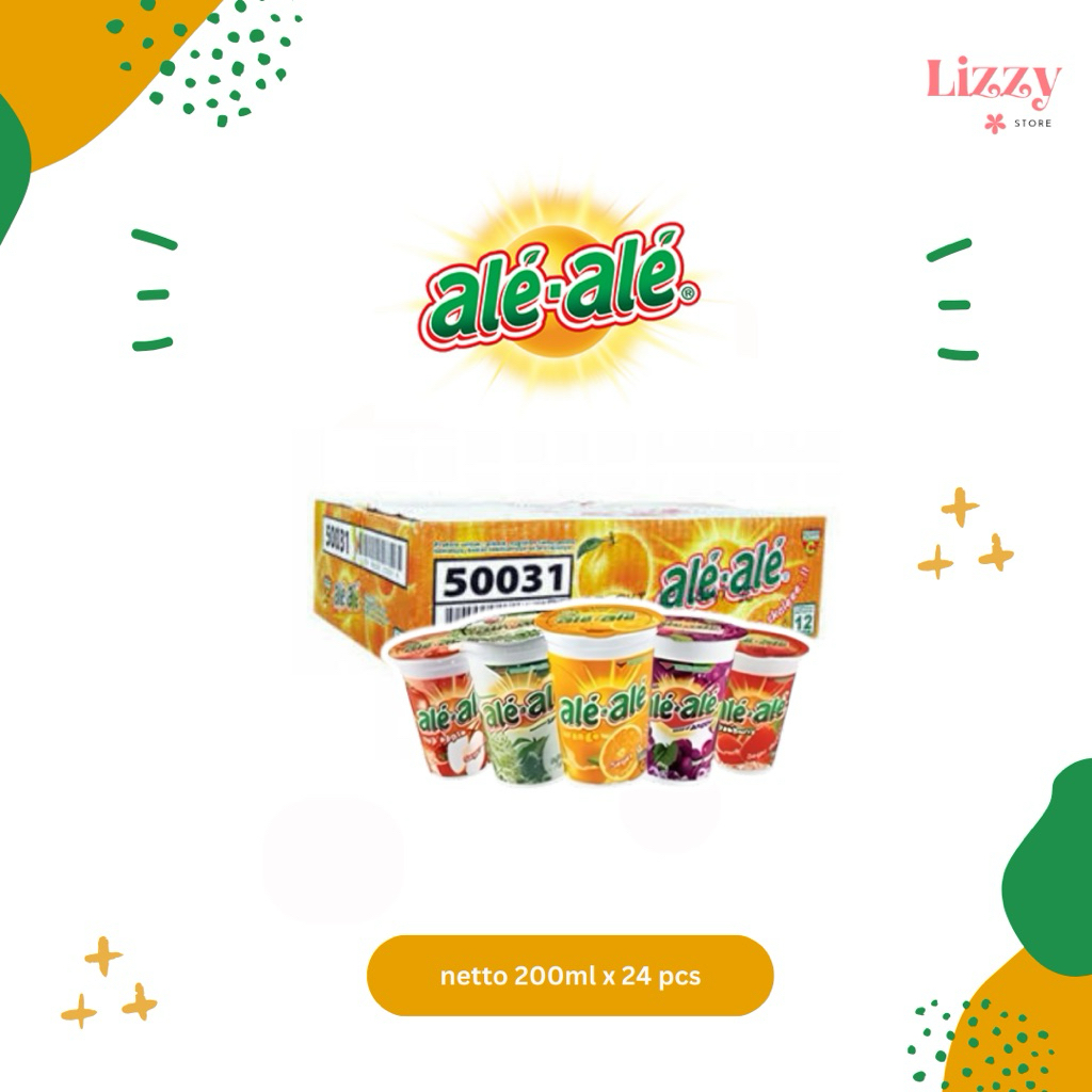 ale ale Minuman Buah Rasa Jeruk Sirsak Stroberi 1 dus isi 24