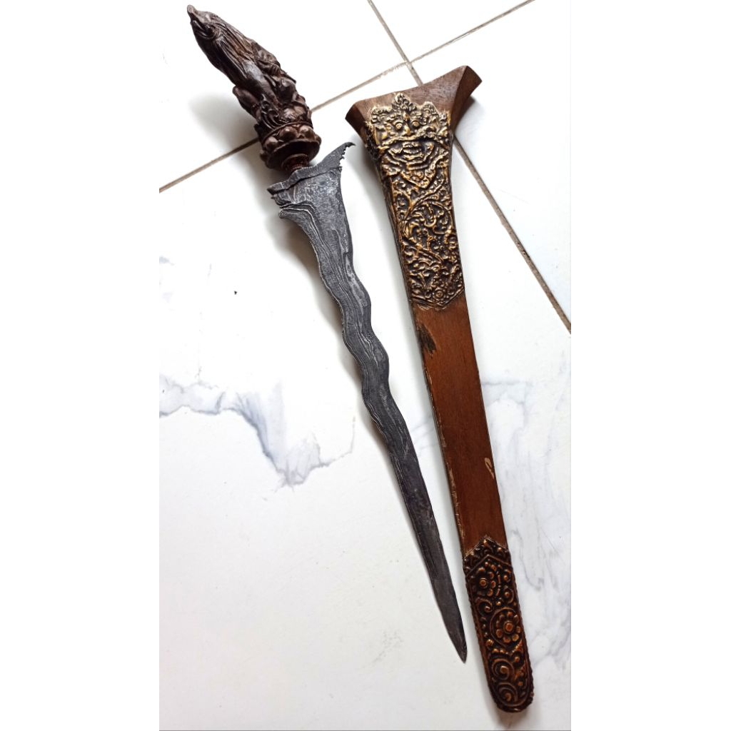keris Bali cacaran pamor kulit semangka