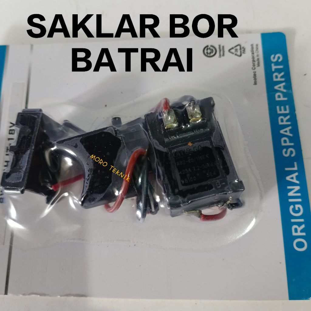 SAKLAR BOR BATRAI / SWITCH BOR BATRAI 10MM / 13MM