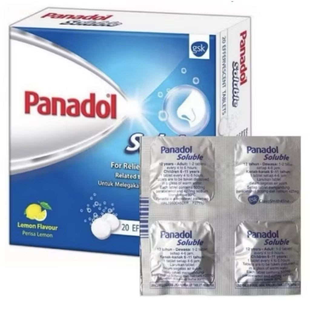 Panadol Soluble 1 tab Original Malaysia