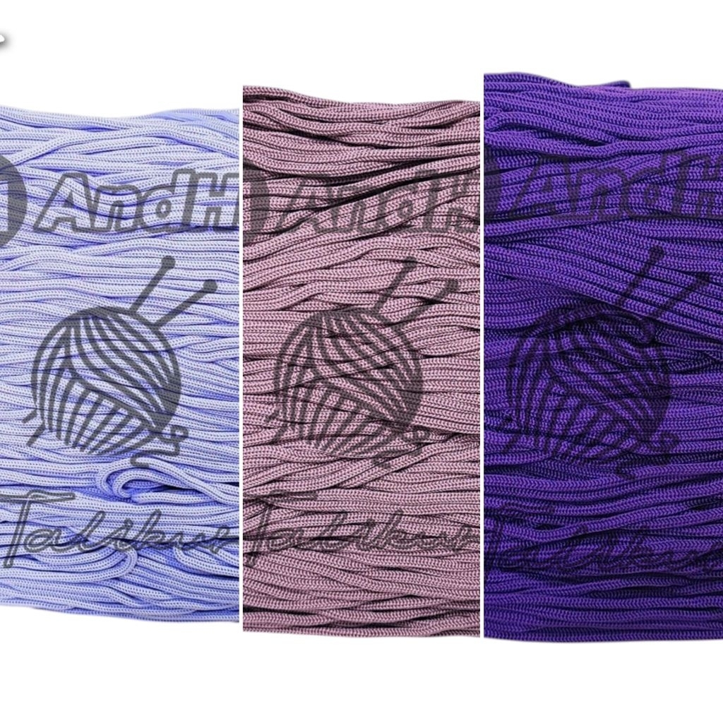 Talikur warna tali kur 3mm UNGU bahan Polyester 250 gram, 500 gram, 1000 gram/1 kg