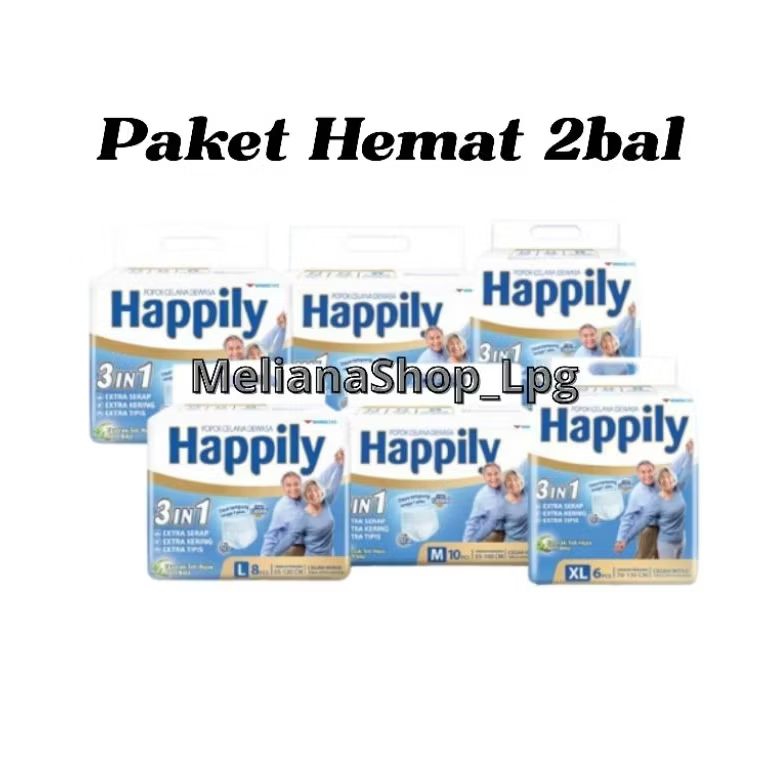 [PAKET HEMAT 2BAL] POPOK CELANA HAPPILY