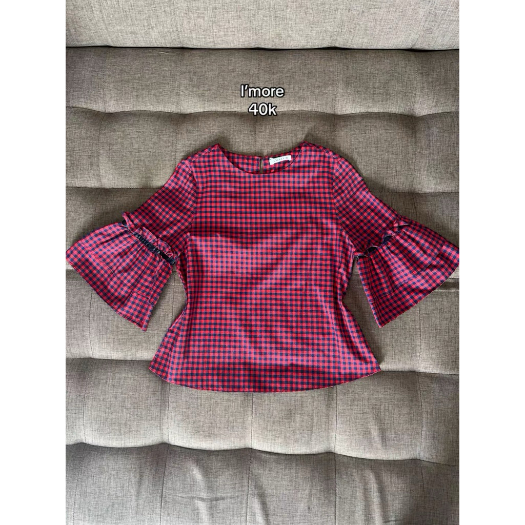 [Tadinya Punyaku] Blouse L’more size M kotak kotak