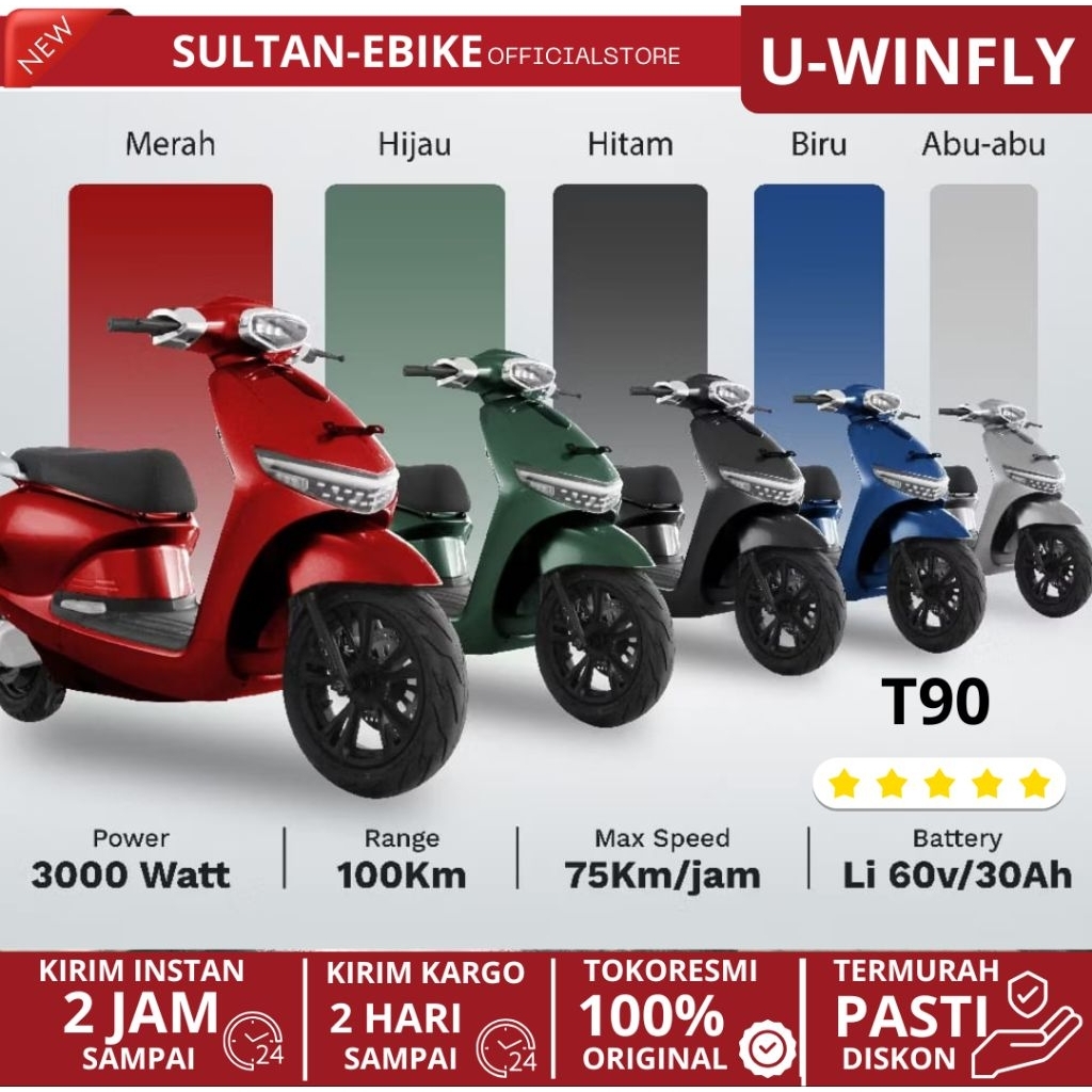 Motor Listrik Uwinfly T90 New FREE FAKTU ,, blm termasuk SURAT BPKB DLL Bergaransi