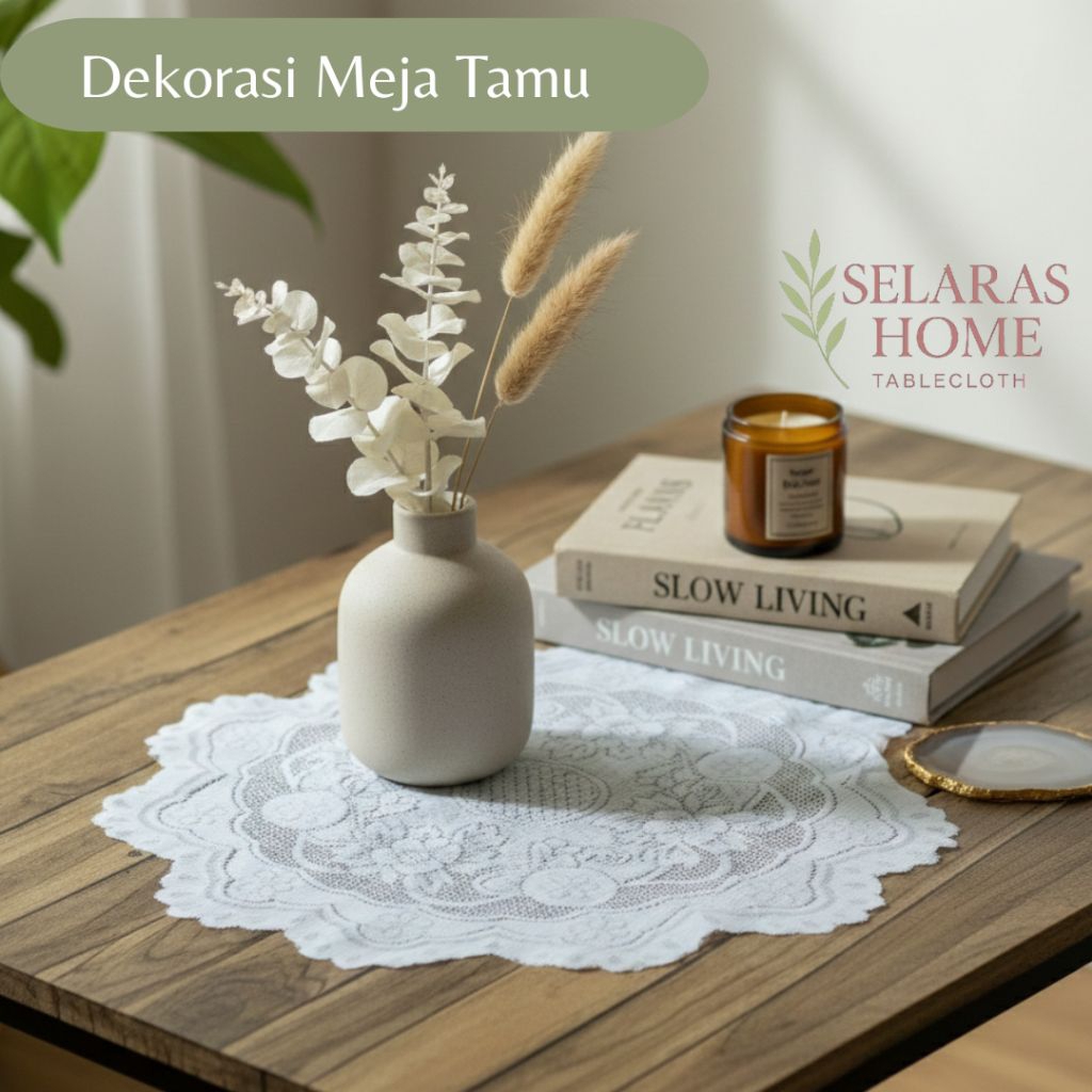 TAPLAK KECIL 40CM TAPLAK ALAS VAS BUNGA TAPLAK MINIMALIS TAPLAK MEJA BUNDAR TAPLAK MEJA BULAT TAPLAK