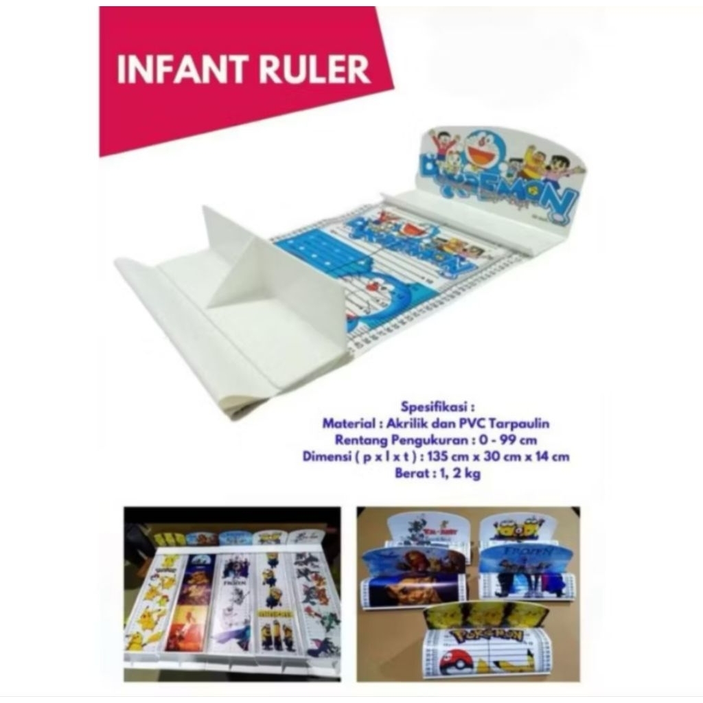 pengukur panjang bayi banner,infantometer ruller