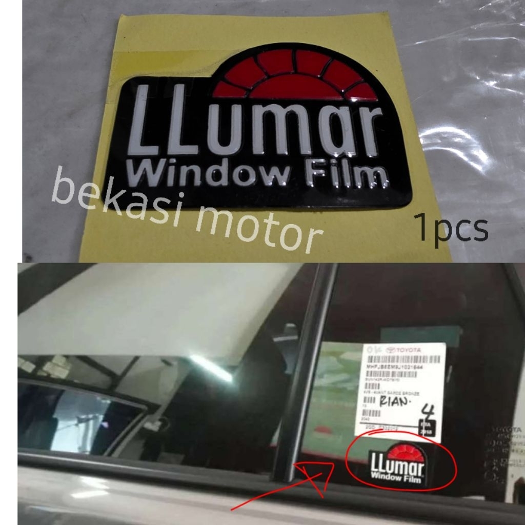 1pcs LLUMAR window Film sticker LLUMAR original timbul emboss innova yaris rangga hilux fortuner rai