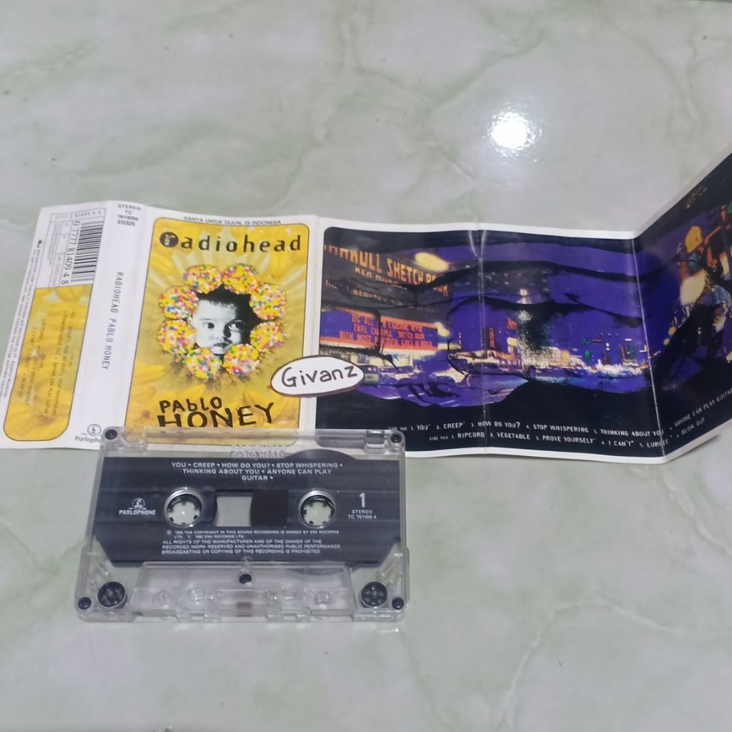 kaset pita tape RADIOHEAD Pablo Honey