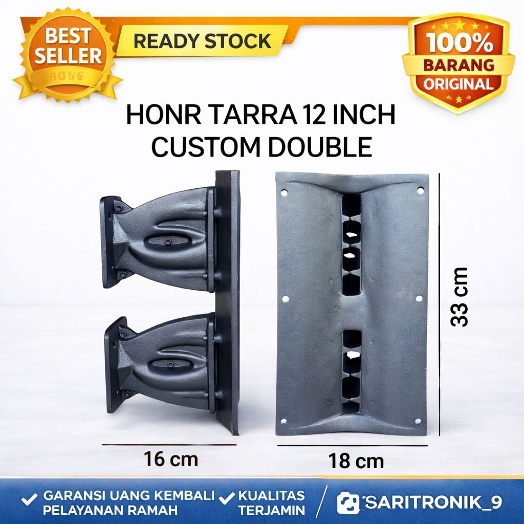 HORN TWETER DOBEL ( TARA 12 IN )UK 18X33 BISA UNTUK TWETER N850 DOBEL BAHAN DCOR DIRAL EXIT DRAT