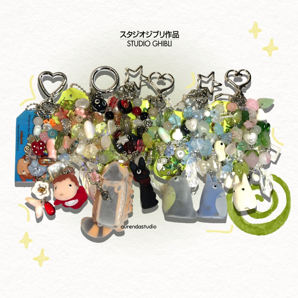 (aurendastudio) ghibli bagcharm vers2| ghibli keychain| ghibli stuff| gantungan ghibli| aesthetic gh