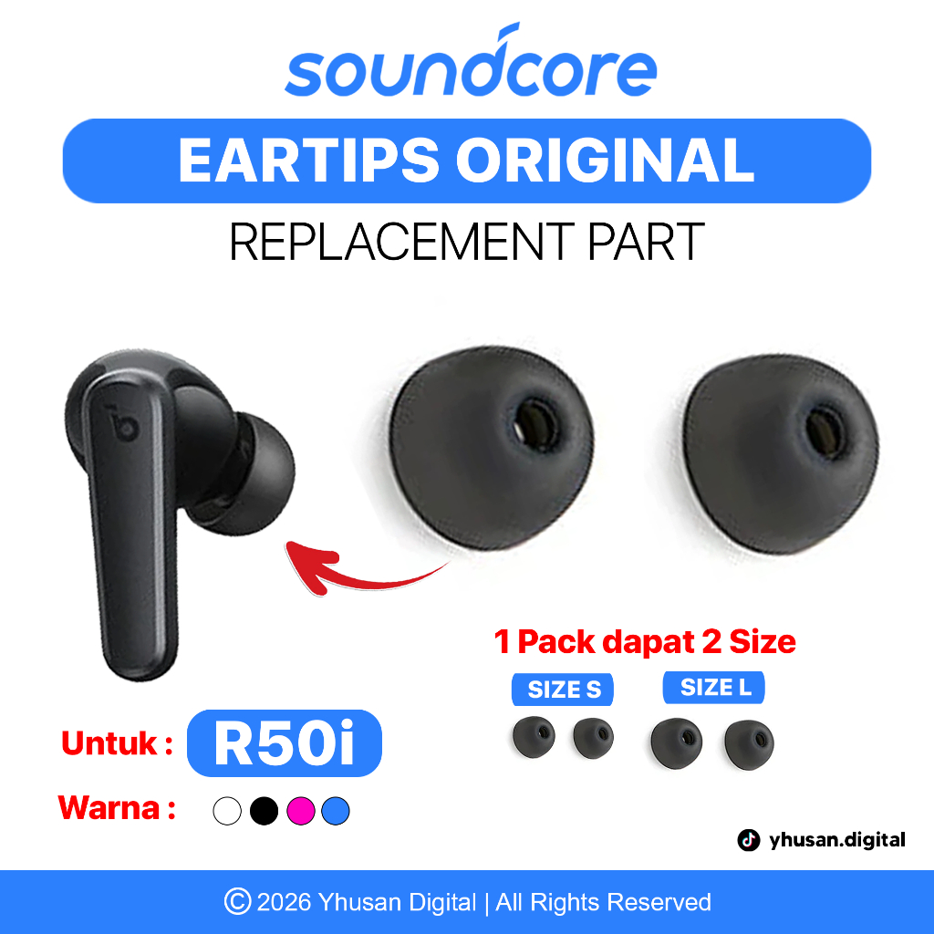 Soundcore R50i karet Eartips Original [Silicon Eartips]