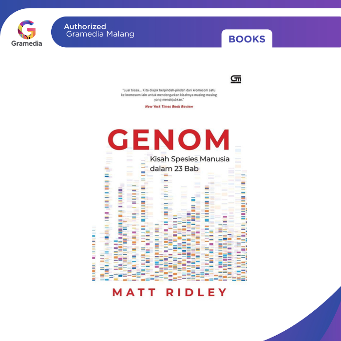 Gramedia Malang - Genom: Kisah Spesies Manusia Dalam 23 Bab