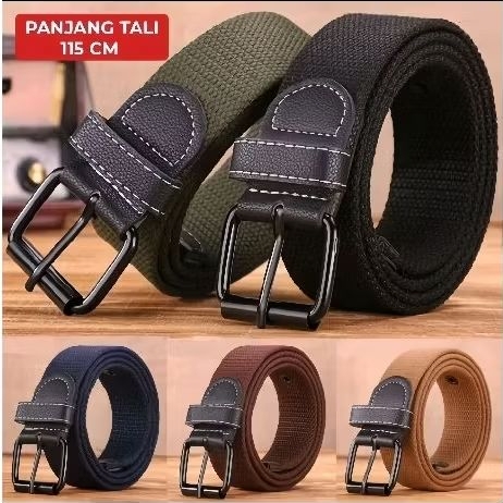 GESPER PRIA BAHAN KATUN KEPALA BESI PREMIUM