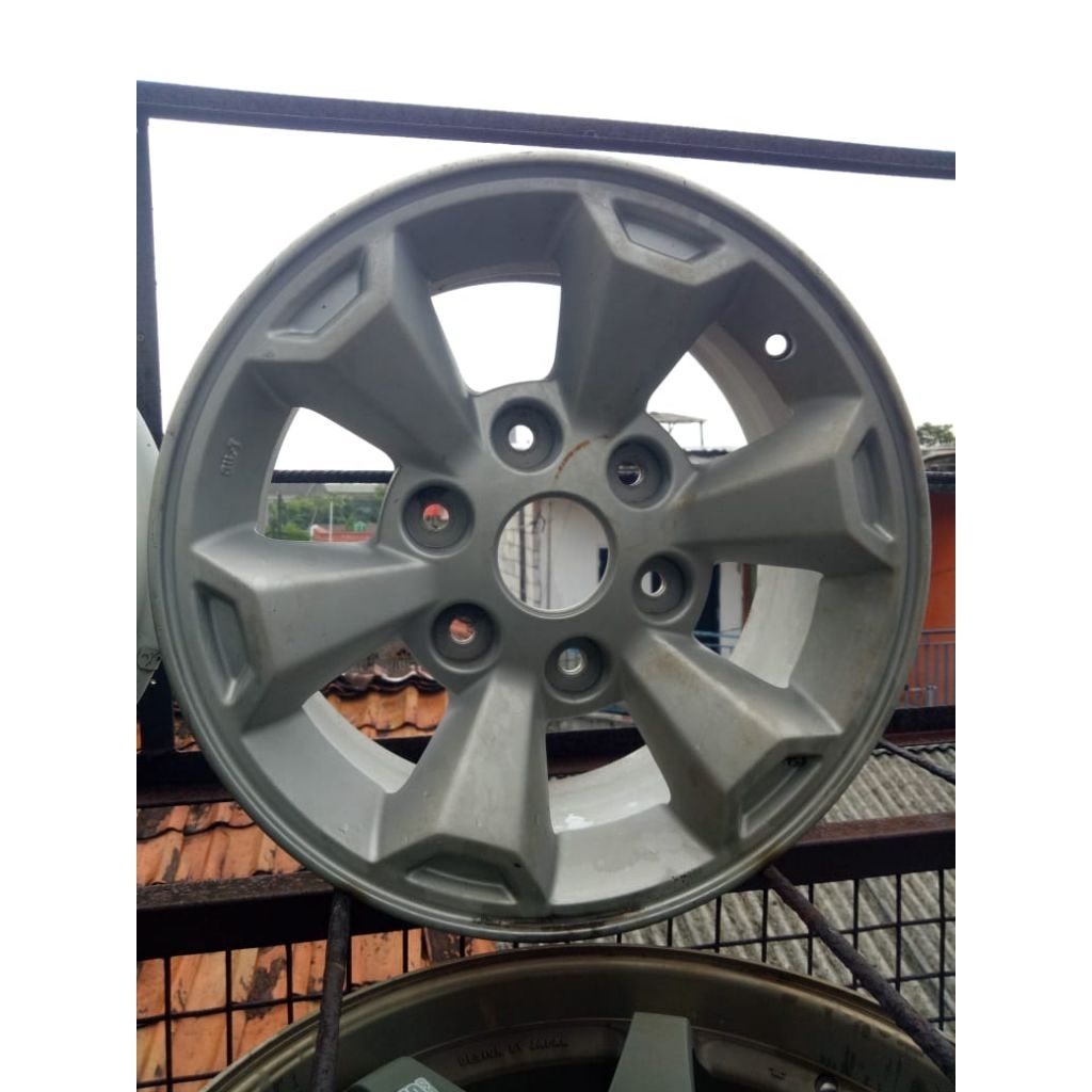 Velg satuan (SECOND) ring 15x7inch lobang 6 pcd 139.7 Strada,Ranger,Everest,L200,Panther,Terrano,Bla