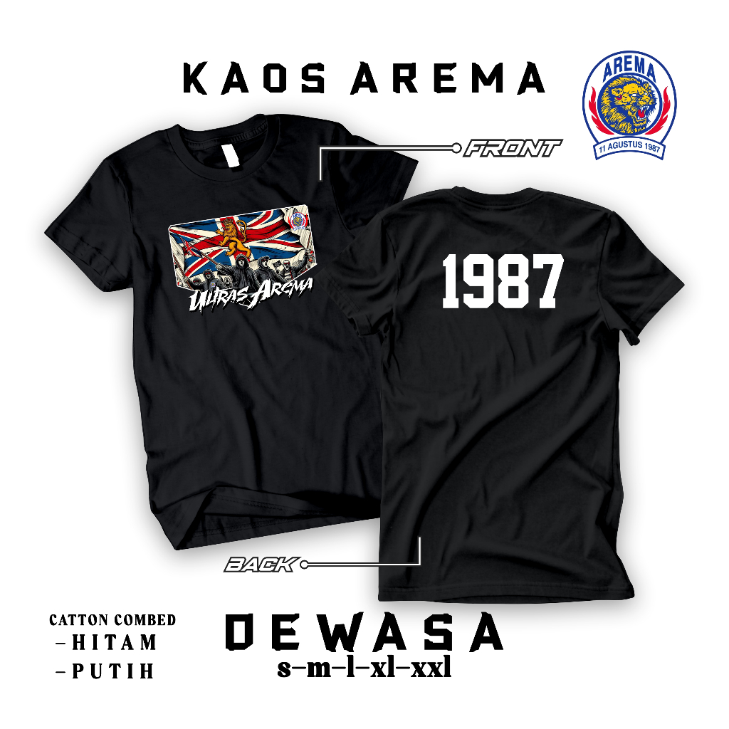 KAOS AREMA KAOS DEWASA SUPPORTER AREMA FC