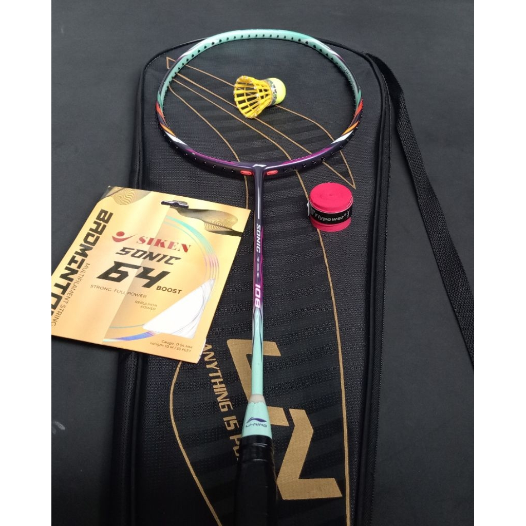 Raket badminton bekas second original lining sonic 108