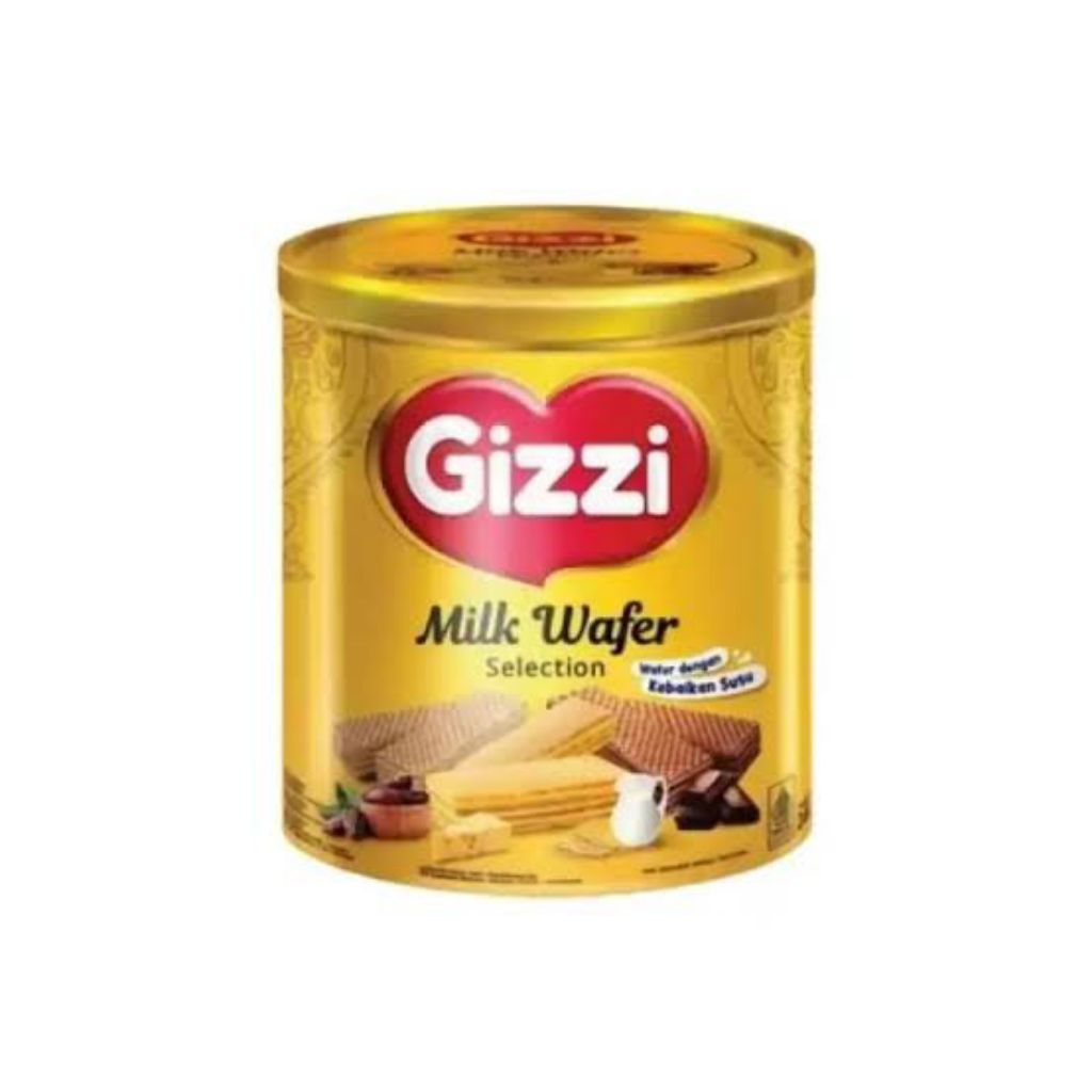 GIZZI Milk Wafer Selection Coklat Keju Kurma Kemasan Kaleng 240gr