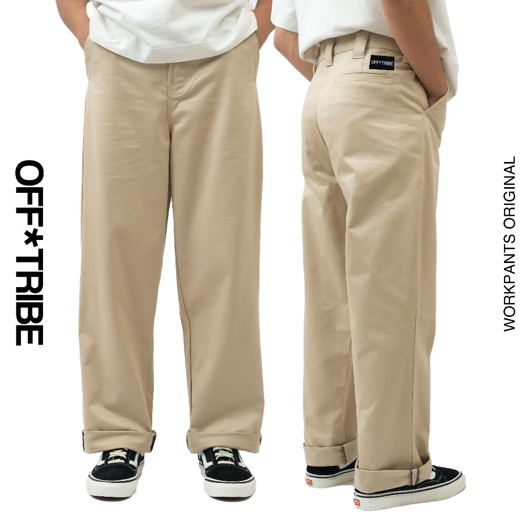 OFFTRIBE | Celana Chino Workpants | Reguler Fit | Cream