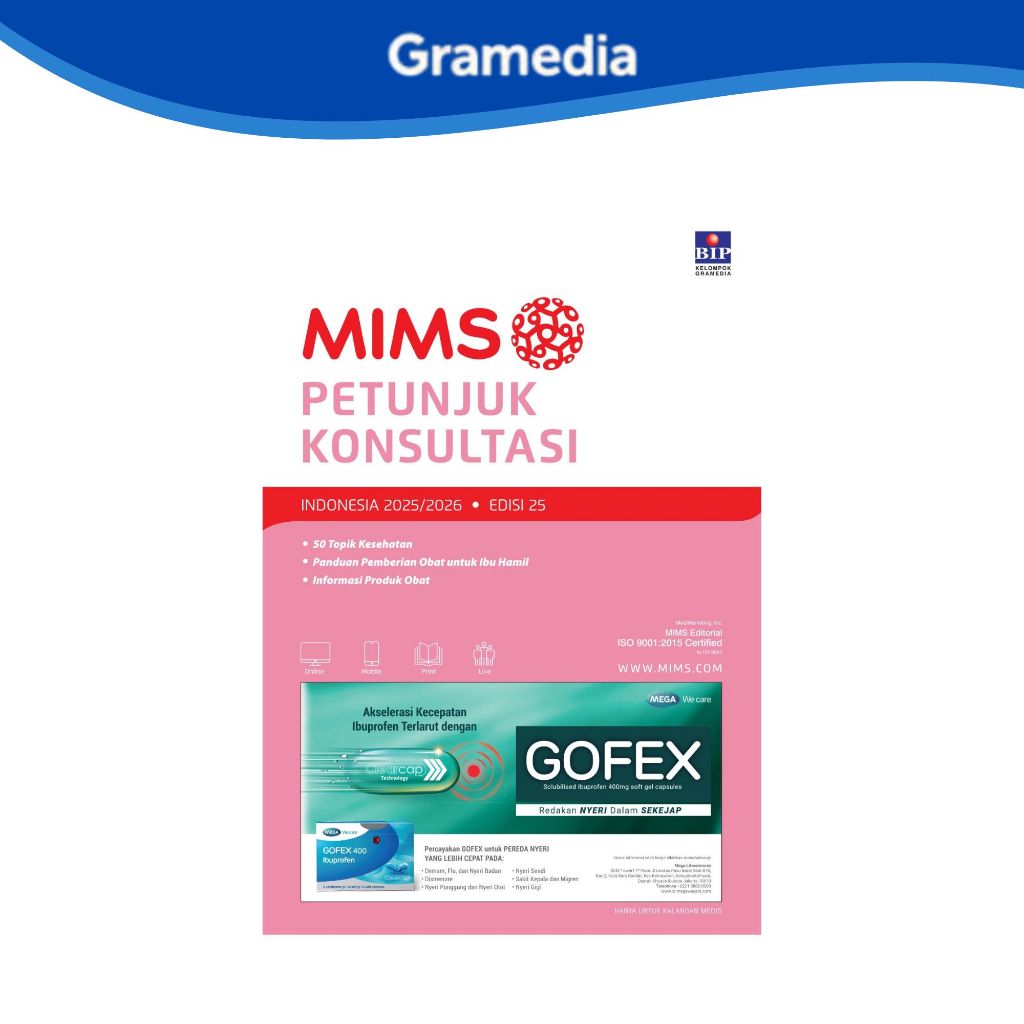 Gramedia Makassar - MIMS PETUNJUK KONSULTASI EDISI 25 TAHUN 2025/2026