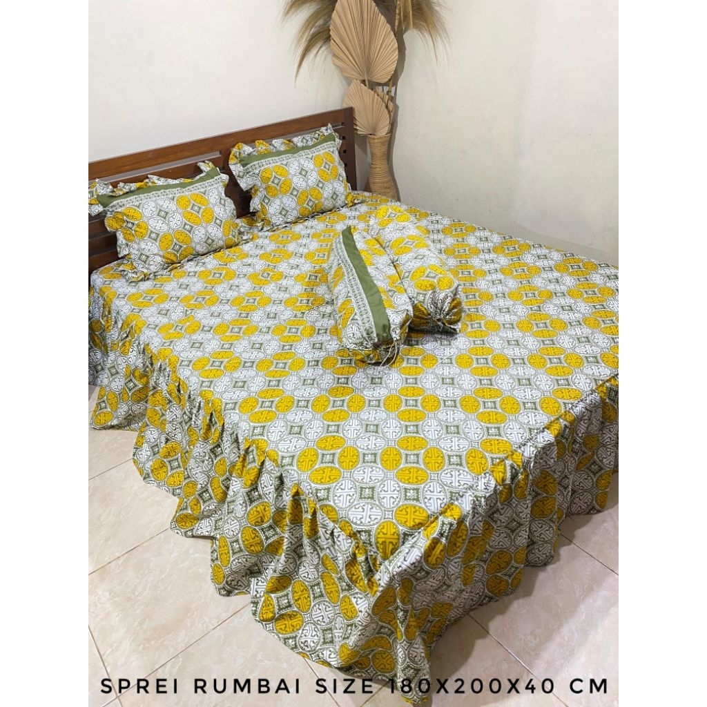SPREI RUMBAI || Sprei rumbai 180x200x45cm || sprei rumbai homemade