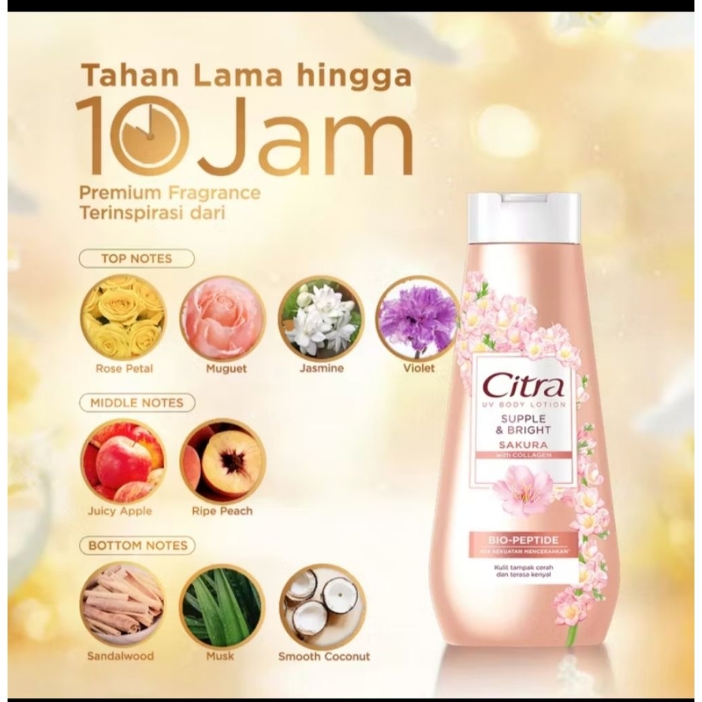 HANDBODY LOTION CITRA SAKURA EXTRA WHITENING 210 ML