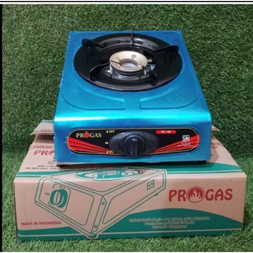 KOMPOR 1 TUNGKU PROGAS / KOMPOR 1 TUNGKU KOMPLIT (SELANG + REGULATOR)