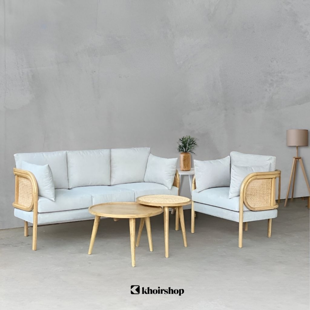 SET KURSI TAMU MINIMALIS ROTAN KURSI RUANG TAMU JATI SOFA TAMU MINIMALIS BUSA TEBAL