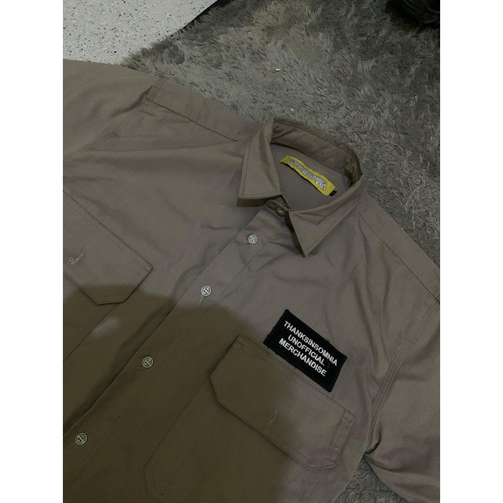Work shirt thanksinsomnia SIZE L KELENGKAPAN FULL