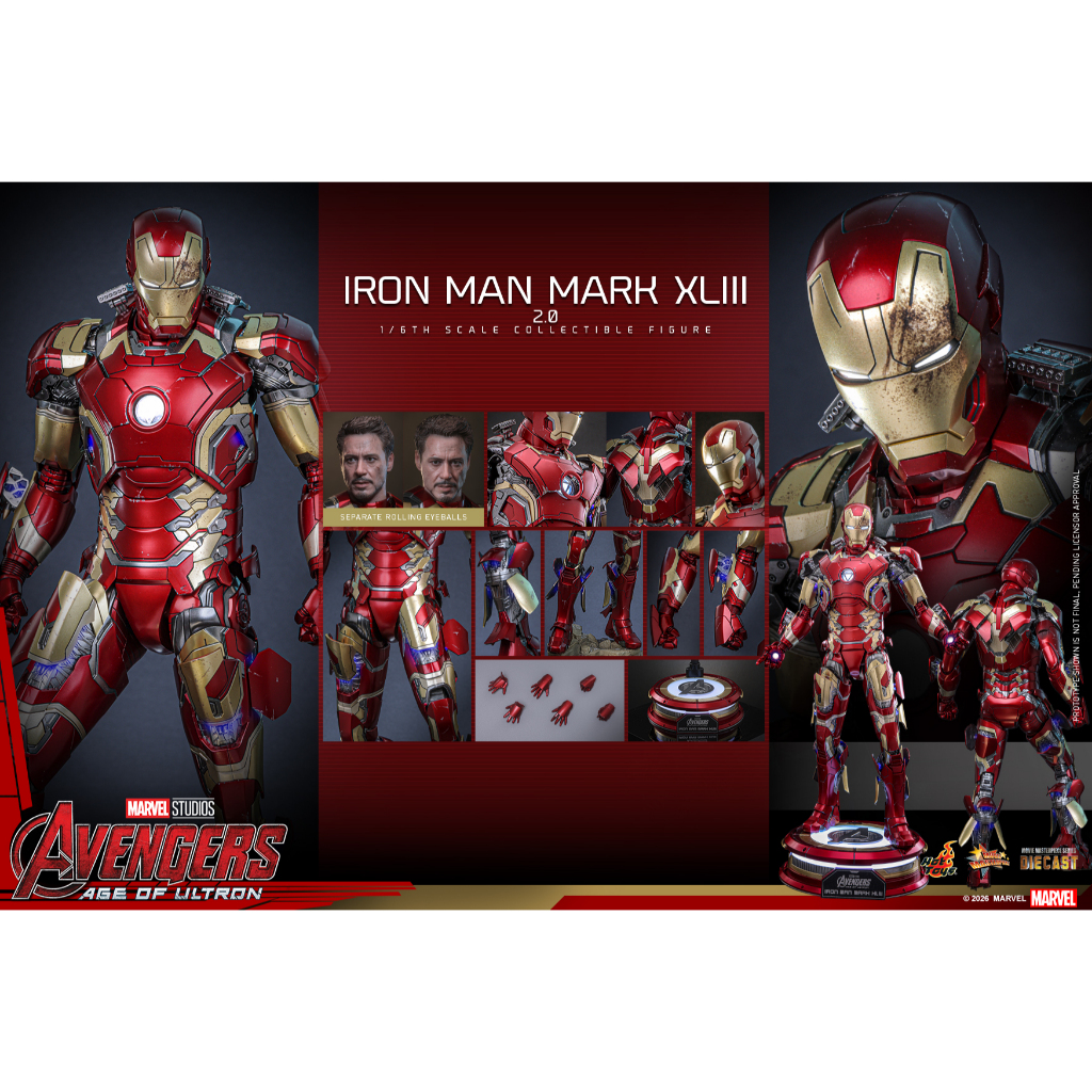 Hot Toys Iron Man Mark 43 (2.0) Reg MMS 865 D80