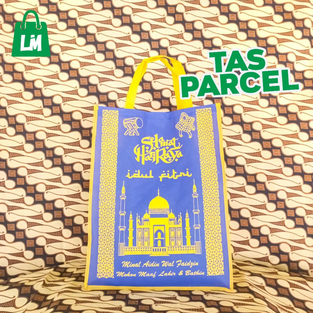 Tas Parcel Lebaran Idul Fitri Bahan Spunbond Premium Tebal, Hampers Idul Fitri Ukuran Jumbo Tinggi 4