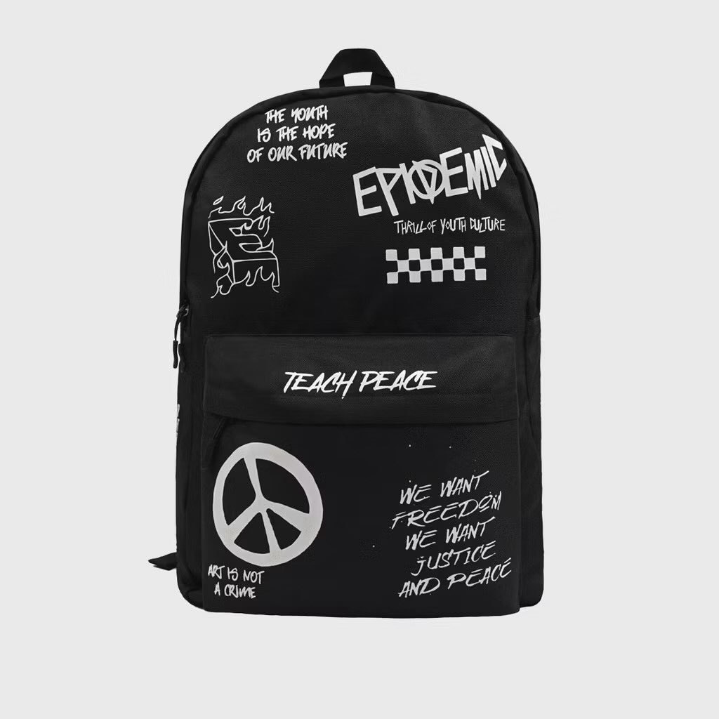 EPIDEMIC BAG - TEACH PEACE BLACK