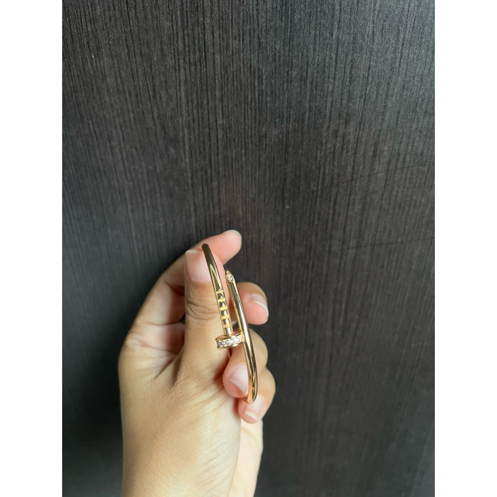 Gelang Paku / Bangle Paku / Gelang Rhodium Lapis Emas 18k