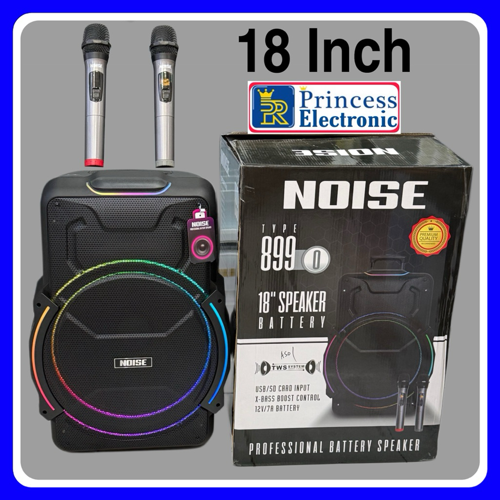 Speaker Portable Wireless NOISE 899 O Original 18 Inch Bluetooth