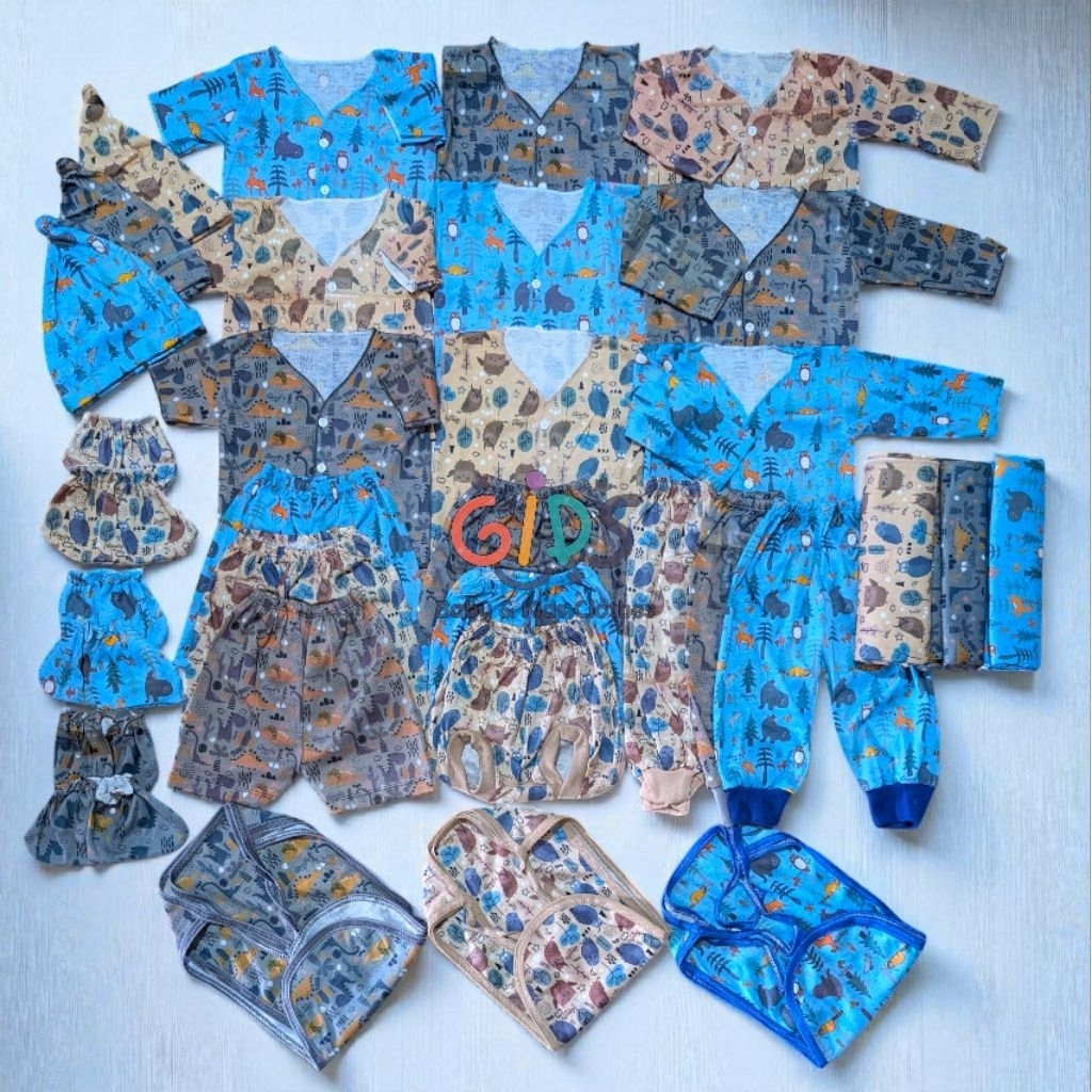 Gulden Baby Baju Bayi Baru Lahir Laki-laki 42 Pcs Paketan Brojol Lengkap Set Newborn Boy