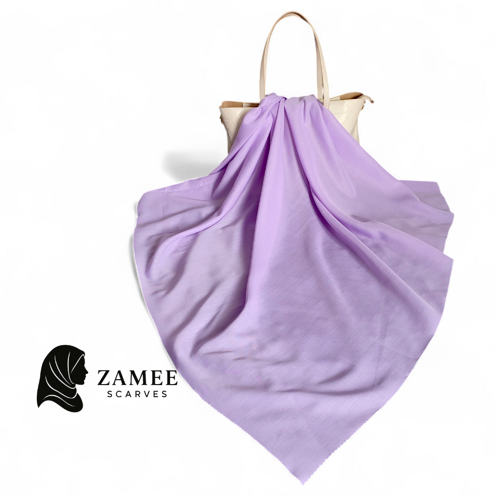 Zamee Scarves – (PLS08040023) DEEP LILAC POLOS. Kerudung HIJAB segi empat Voal Premium 110 x 110 cm 