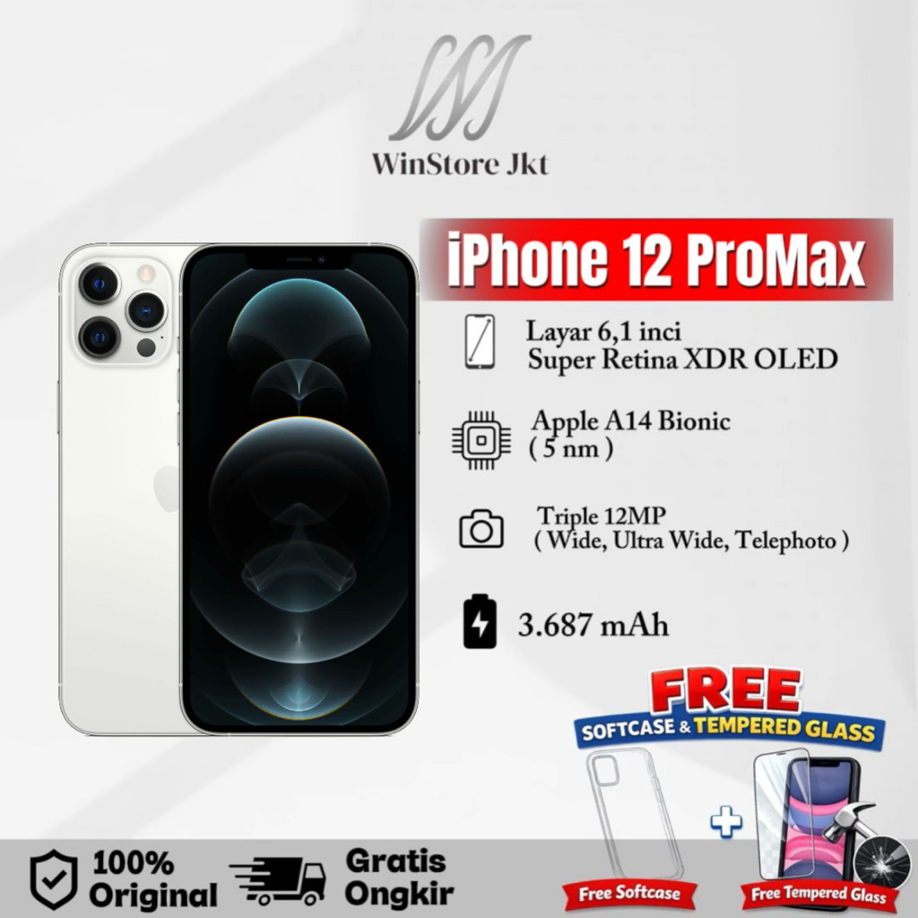 iPhone 12 Pro Max iBox | 128 GB & 256 GB Second Resmi