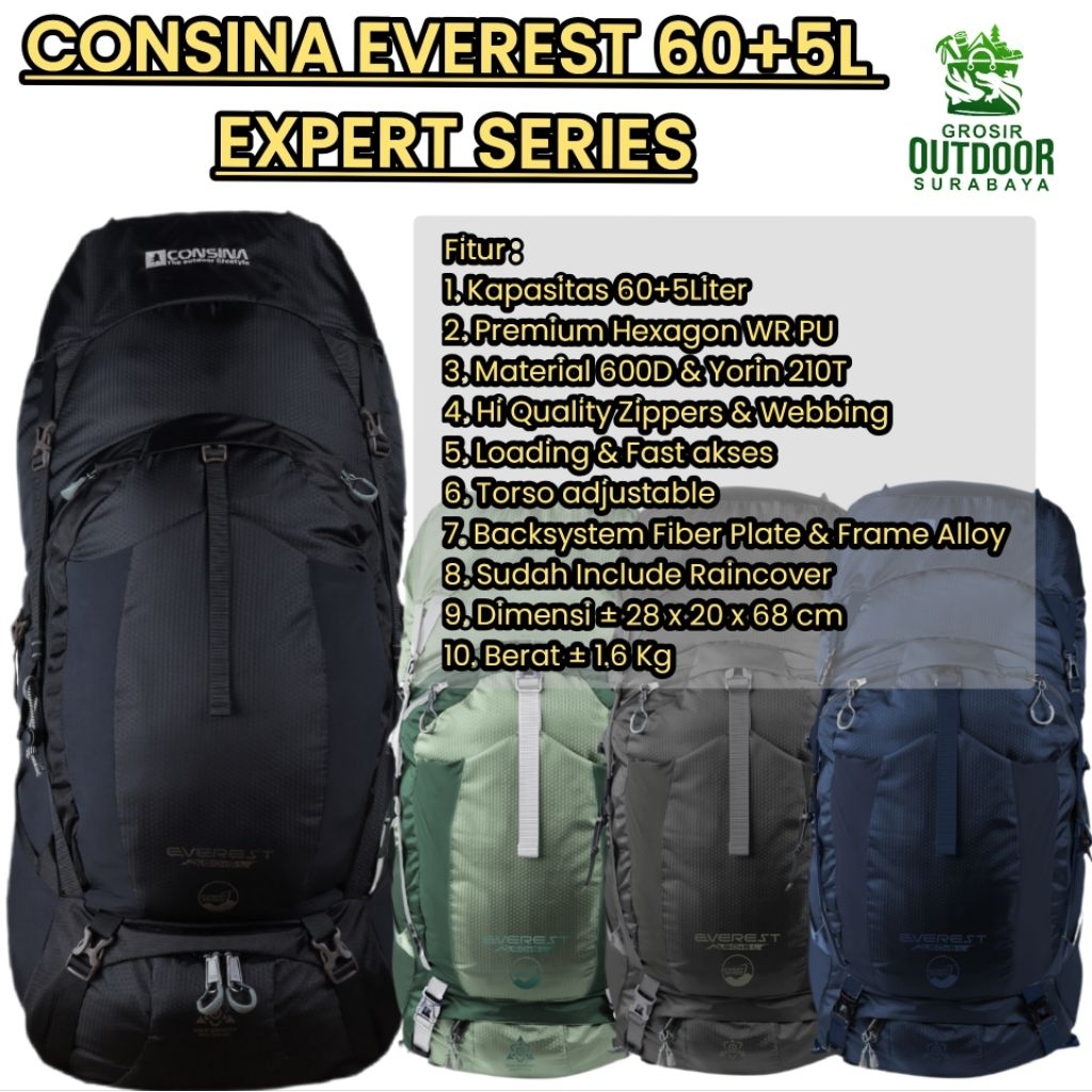 Consina Everest 60+5L Expert Series Ransel Gunung