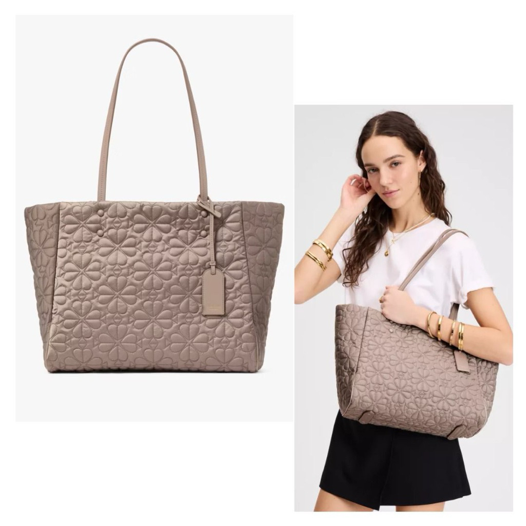 Tas Kate Spade Tilly Medium Quilted Tote Bag City Scape AUTHENTIC