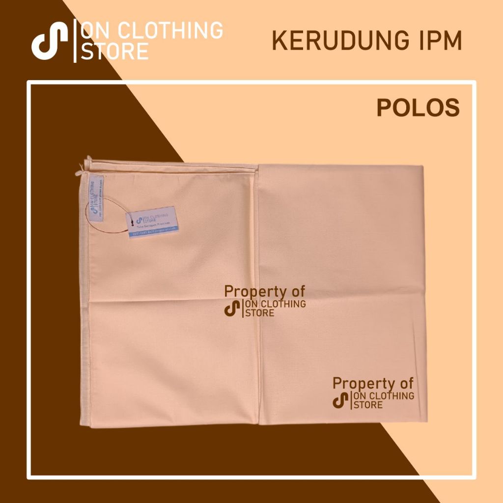 KERUDUNG JILBAB IPM KREM CREAM POLOS segi empat