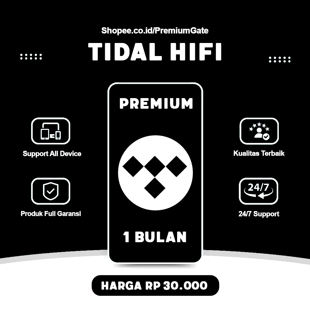 Tidal Hifi Premium 1 Bulan Bergransi