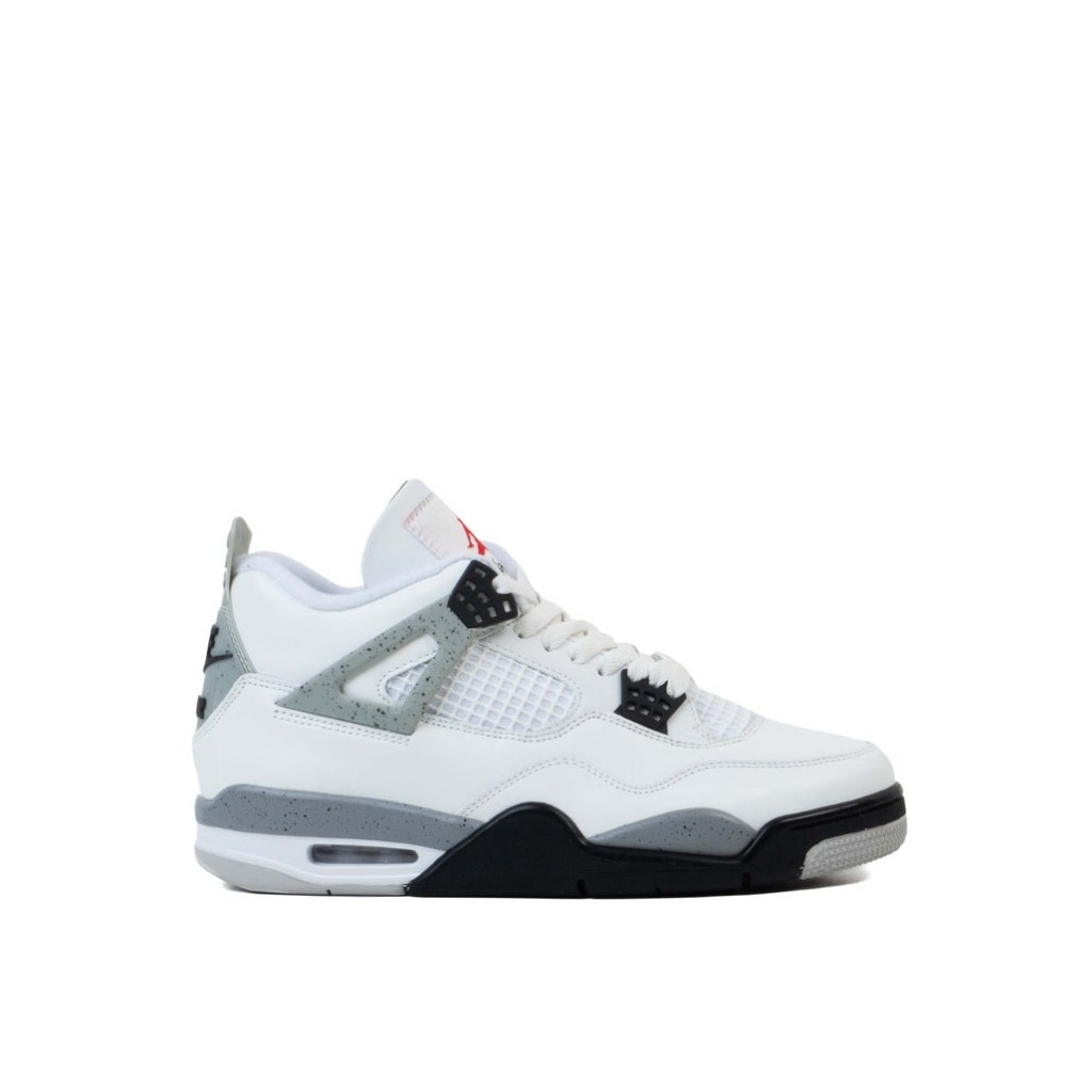 Sepatu Sneakers Jordan 4 Retro White Cement Casual Gym Olahraga Joging Pria Wanita Sport