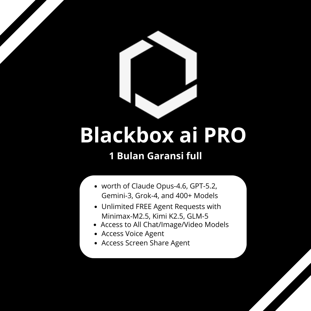 Blackbox Ai Pro 1 Bulan Private Bergaransi