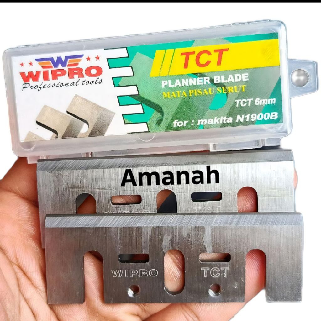 Mata pisau pasah kayu wipro tct planer blade 6mm for N1900B