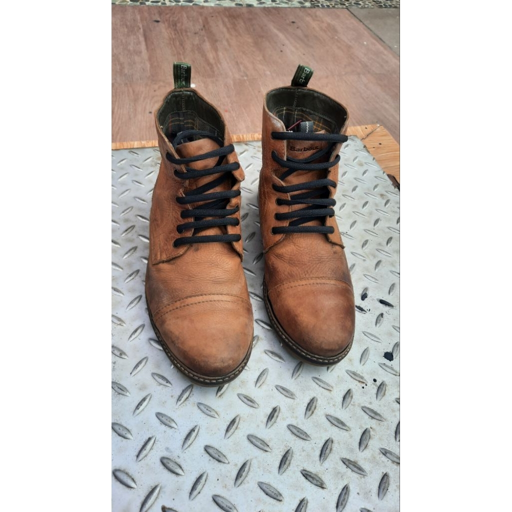 Barbour sepatu boots kulit leather seken vintage original riders brand skinhead ivy league shoes