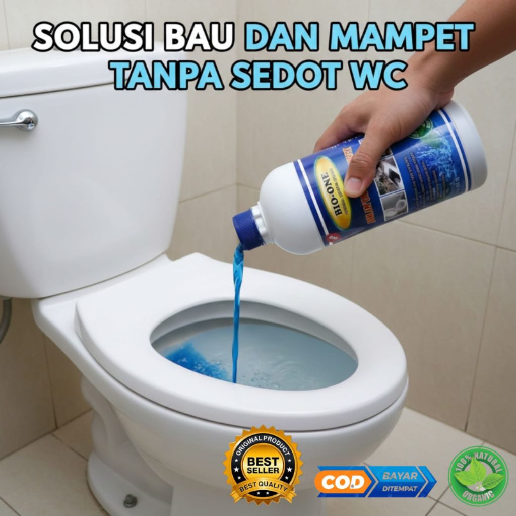 (500ml) Solusi WC Mampet Paling Efektif l Aman untuk Pipa, Septic Tank &  Kloset - Bio One