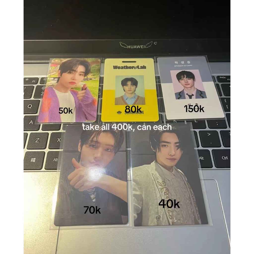 [AAB SUNGHOON] pc photocard sunghoon season greetings id card world tour fate