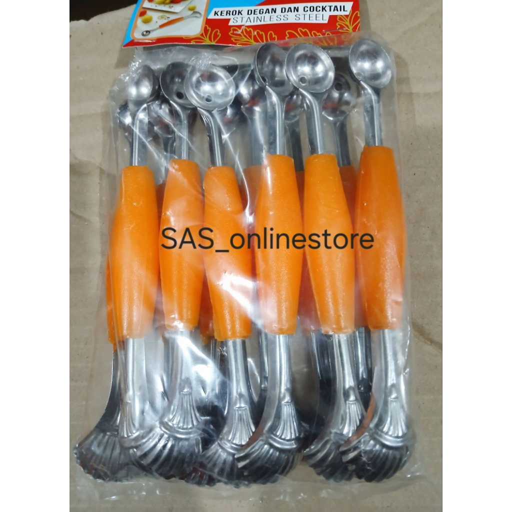 Kerok Degan Blewah Melon 1pcs /Pengeruk Parutan Kelapa Buah Cabang 2